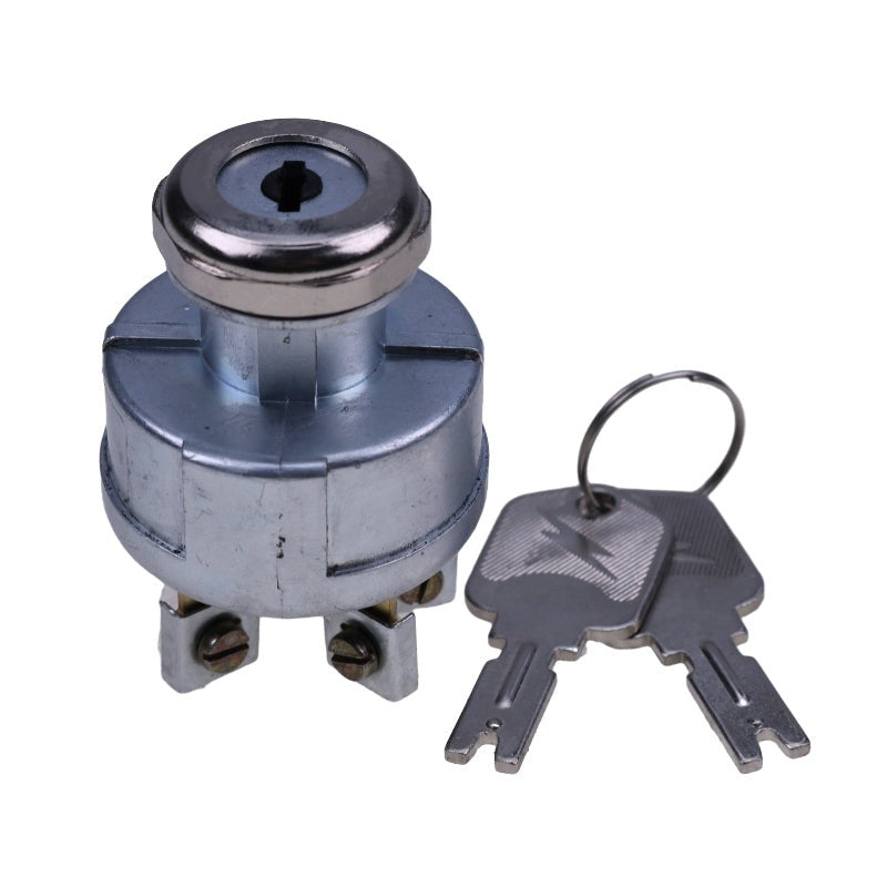 Ignition Switch With 2 Keys 2394129 1723186 4292483 4966572 108066 for use with Clark C20CLC232L C25CLC232L Kalmar AC C30AX C40BX P30AX P50BX Crown SC FC Series Forklift
